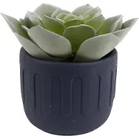 Present Time bloempot Drips 13 x 11 cm beton blauw