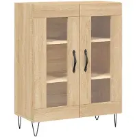 vidaXL Dressoir 69,5x34x90 cm bewerkt hout sonoma eikenkleurig