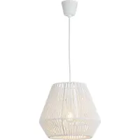 Lighto | Hanglamp Rotan Wit Ø32 cm - Plafondlamp - Japandi Lamp - Eetkamer - Slaapkamer - Woonkamer - Evo