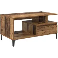vidaXL Salontafel, gerecycled hout, 90 x 49 x 45 cm, houtvezel
