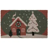 Clayre & Eef Deurmat 75x45x1 cm Blauw Kokos