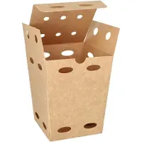 Papstar 50 Friet boxen, Kraft karton pure 15,5 cm x 10,5 cm x 10,5 cm bruin 100% Fair small