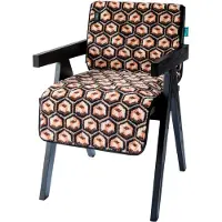 Qnuss Infrarood Warmtedeken - Elektrisch Stoelkleed - Draadloos - 135x45 cm - Retro Cube - Inclusief powerbank