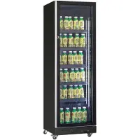 CombiSteel Drankenkoeling - 387L - Zwart - +2°C/+10°C - Geforceerd - Wielen - 620x600x1980mm - Horeca Koelkast