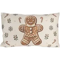 Clayre & Eef Kussenhoes 30x50 cm Beige Polyester