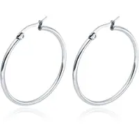 Cilla Jewels Hoop oorringen Dames Edelstaal Zilverkleurig-30mm