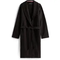 Tommy Hilfiger Waffle Bathrobe Black Size: S | Nightwear Outlet | Heren | Zwart