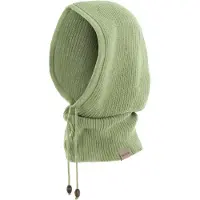 Knit Factory Evy Colsjaal met capuchon - Sage Green - One Size