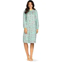 Comtessa - Klassiek dames nachthemd - Lange mouw - Mint - Maat 40