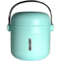 Krisberg Premium Lunch Thermos – 1 Liter – RVS Binnenkant – Warm & Koud - Blauw