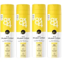 8x4 Deo Spray - No.16 Splashy Citrus 4 x 150 ml - Voordeelverpakking