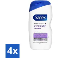 Sanex 4 x - BiomeProtect Dermo - Douchecrème - Reactieve Huid - 400 ml - BiomeProtect - Douchecrème - Gevoelige Huid - Reactieve Huid - Kalmerende Douchecrème