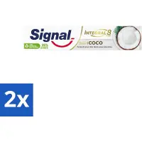 Signal 2 x - Integral & Actions - Tandpasta - Natuurlijke Elementen - Kokos - Voor Witte Tanden - 75 ml - Tandpasta - - Natuurlijke Tandpasta - Kokos Tandpasta - Witte Tanden