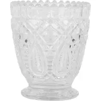 Clayre & Eef Waxinelichthouder Ø 9x10 cm Transparant Glas