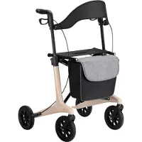 Multimotion - Carbon rollator maat L - 5,5 kg - Softwielen - Beige