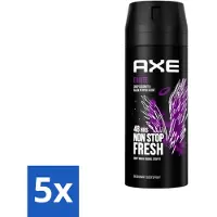 Axe 5 x - Deodorant Bodyspray - 48hrs Fresh - Excite - Crisp Coconut & Black Pepper - 150 ml - Deodorant - Lichaamsgeur - Frisheid - Kokosnoot - Zwarte Peper