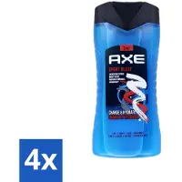 Axe 4 x - 3-in-1 Douchegel - Sport Blast - Energizing Citrus - Hydraterend - 250 ml - Douchegel Sport - Sportgeur - Hydraterende Douchegel - Frisheid Na Training - Huid Verzorging