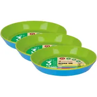 Juypal Hogar Juypal Borden - 12x - gekleurd - kunststof - D18,5 x H2,5 cm - herbruikbaar - BPA-vrij