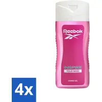 Reebok 4 x - Inspire Your Mind - Douchegel - 400 ml - Douchegel - Douchegel Vrouw - Verfrissende Geur - Inspirerende Geur - Huidverzorging