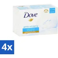 Dove 4 x - Zeep - Gentle Exfoliating - Verfrissend - 4 x 100 g - Beauty Bar - Exfolierende Zeep - Zachte Huid - Vochtige Huid - Huidverzorging