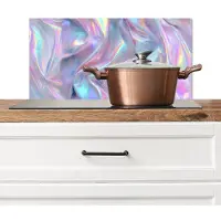 KitchenYeah Spatscherm keuken 70x30 cm - Kookplaat achterwand Golvend - Pasteltinten - Glanzend - Stof - Muurbeschermer - Spatwand fornuis - Hoogwaardig aluminium
