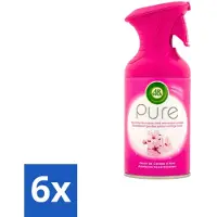Air Wick 6 x Pure Luchtverfrisser Aziatische Kersenbloesem 250 ml - Luchtverfrisser - Geurspray - Kersenbloesem - Aziatische Kersenbloesem - Geurverfrisser