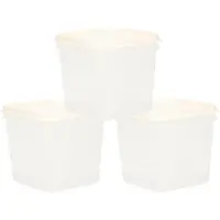 Hega hogar Voorraad - vershoudbakjes - 6x stuks - transparant/wit - kunststof - 0,3 liter - kleine bakjes