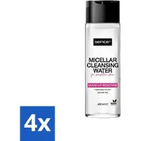 Sence 4 x - Gevoelige Huid - Micellair Water - Make-up Remover - 400 ml - Gevoelige Huid - Make-up Remover - Micellair Water - Hypoallergen - Parfumvrij