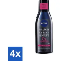 Nivea 4 x - Expert Make-up Remover - Micellair Water - Gezichtsreinigingsmiddel - 200 ml - Make-up Remover - Micellair Water - Gezichtsreinigingsmiddel - Waterproof Make-up - Mascara Verwijderen