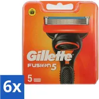 Gillette 6 x - Fusion 5 - Navulscheermesjes - 5 Navulmesjes - Scheermesjes - Fusion 5 - Glad Scheerresultaat - Scheermes - Scheerapparaat