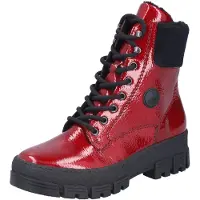 Rieker Veterlaarsjes rood / zwart