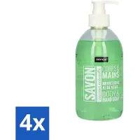 Sence 4 x - Refreshing Aloe Vera - Handzeep - Savon - 500 ml - Aloe Vera Handzeep - Handverzorging - Hydraterende Handzeep - Frisse Handen - Vloeibare Handzeep