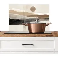 KitchenYeah Spatscherm keuken 70x50 cm - Kookplaat achterwand Minimalistisch - Landschap - Dimensie - Muurbeschermer - Spatwand fornuis - Hoogwaardig aluminium