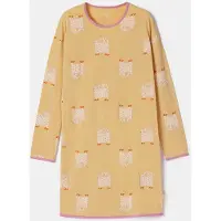 Woody Slaapkleedje gele kattenprint - maat M