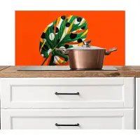 KitchenYeah Spatscherm keuken 80x40 cm - Kookplaat achterwand 3-2 - Muurbeschermer - Spatwand fornuis - Hoogwaardig aluminium