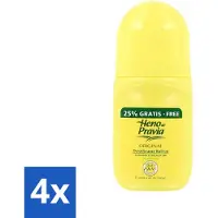 Heno de Pravia 4 x - Deodorant Roller - Original Geur - 50 ml - Deodorant Roller - Deodorant - Geur - Frisheid - Alcoholvrije Deodorant