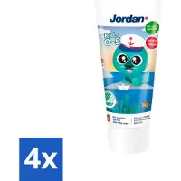 Jordan 4 x Tandpasta Kids 0-5 jaar 50 ml - Tandpasta Voor Kinderen - Kindertandpasta - Melkgebit Beschermen - Gaatjes Voorkomen - Fluoride 1450 Ppm