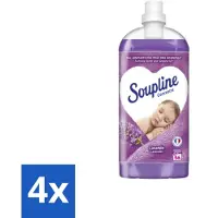 Soupline 4 x - Wasverzachter - Lavendel - 56 Wasbeurten - 1.3L - Wasverzachter - Lavendelgeur - Wasgoed Verzachten - Wasverzachter Lavendel - Wasverzachter 56 Wasbeurten