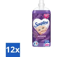 Soupline 12 x Wasverzachter Lavendel 1350 ml - Wasverzachter - Lavendelgeur - Langdurige Geur - Wasverzachter Lavendel - Milieuvriendelijk