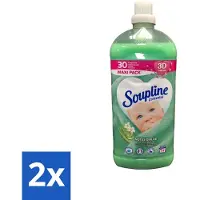 Soupline 2 x - Wasverzachter - Aloë Vera Concentraat - 77 Wasbeurten - Wasverzachter - Aloë Vera - Wasverzachter Concentrat - Zachte Kleding - Frisse Geur