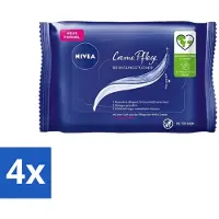 Nivea 4 x - Gezicht - Reinigingsdoekjes - Crème Care - 25 Doekjes - Gezicht Reinigen - Huid Verzorgen - Make-up Verwijderen - Huid Hydraatatie - Gevoelige Huid