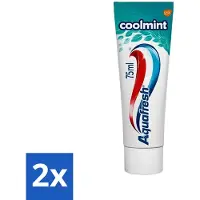 Aquafresh 2 x Tandpasta Coolmint 75 ml - Tandpasta - Frisse Adem - Mondgezondheid - Suikerzuur - Gaatjes
