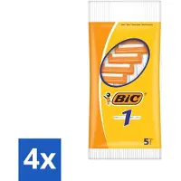 BIC 4 x - Scheermesjes - Enkel Mesje - Wegwerpmesjes - 5 Scheermesjes - Scheermesje - Wegwerpscheermesje - Enkel Mesje - Roestvrijstalen Mesje - Chroomcoating