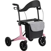 Multimotion - Carbon rollator maat M - 5,5 kg - Softwielen - Roze