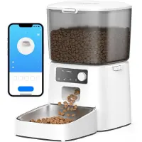 BOG 3,5L Voederautomaat Kat - WiFi Slimme Kattenvoerautomaat - App-Bediening - 1-10 Maaltijden Per Dag - Voederdispenser Voor Katten/Honden - Met Roestvrijstalen Bak