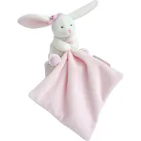 Doudou et Compagnie Doudou Konijn Zakdoek - DOUDOU EN COMPAGNIE - Roze - Meisje - Geboorte - Pluche 10cm - Bloemen Doos