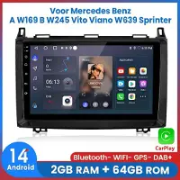 AWESAFE Geschikt voor Mercedes-Benz Sprinter Klasse VW Crafter 2005-2016 Autoradio - Met navigatie GPS - 2+64GB - Bluetooth WIFI - Apple Carplay & Android auto - Radio scherm