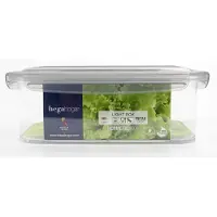 Hega hogar 5x vershoudbakjes - transparant/grijs - 1,9 liter - 24 x 15 x 8 cm- plastic - bewaarbakje - voedsel bewaar bakjes - diepvriesbakjes