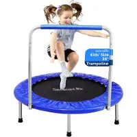 SereneLife Fitness Trampoline – Opvouwbare Mini Trampoline voor Kinderen en Volwassenen - 91/102- Tot 100 kg