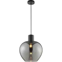 Brilliant Hanglamp Ligari - Zwart - Rookglas - D35cm - E27
